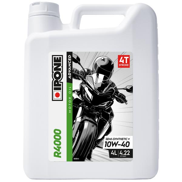 HUILE IPONE 4T R4000 SEMI-SYNTHESE 10W40 (BIDON 4L)