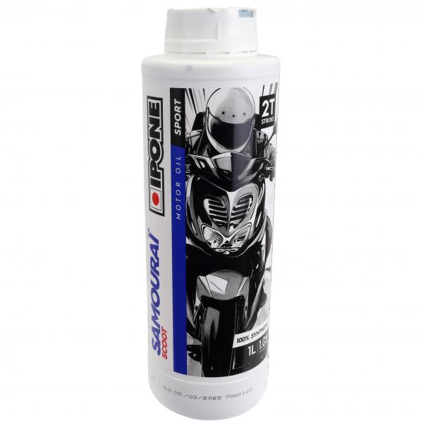 HUILE IPONE 2T SAMOURAI SCOOT 100% SYNTHESE (BIDON 1L)
