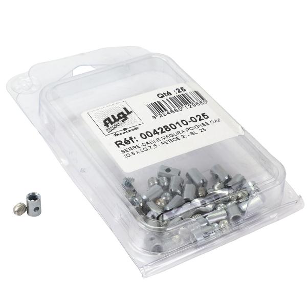 BOITE DE 25 SERRE CABLES GAZ / ACCELERATEUR  MAGURA ( 428010-025 )