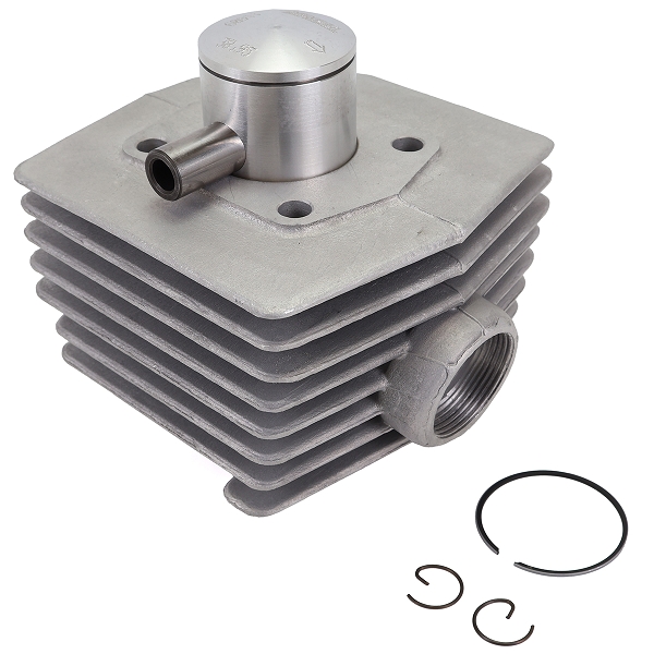 CYLINDRE CYCLO AIRSAL T6 ALU ADAPT. MBK 51 Ø39 (6 TRANSFERTS)