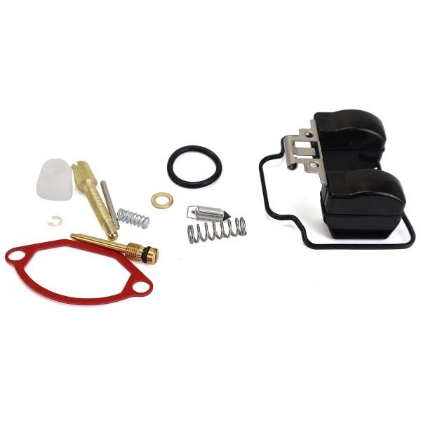 KIT REPARATION CARBURATEUR ADAPT. PWK 32-34mm  (FLOTTEUR/POINTEAU/AXE/JOINT CUVE/JOINT COUVERCLE BOISSEAU) (13 PIECES)