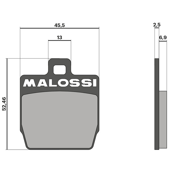 PLAQUETTE DE FREIN SCOOT MALOSSI ADAPT. MBK 50 STUNT 2000> AV. NITRO 1997>AR / YAMAHA 50 SLIDER 2000> AV. AEROX 1997> AR / MALAGUTI 50 F12 R AR ECE R90  BRAKE PADS SPORT HOMOLOGUEES