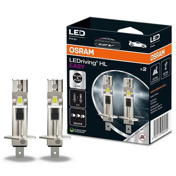 AMPOULE / LAMPE A LED OSRAM  H1 12V CULOT P14.5S EASY 6500K LEDRIVING (BLISTER DE 2)*