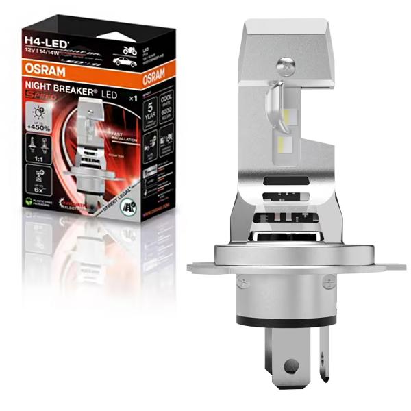 AMPOULE/LAMPE LED OSRAM NIGHT BREAKER SPEED H4 (HOMOLOGUEE)