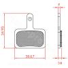PLAQUETTE DE FREIN VELO BRENTA ORGANIQUE COMPATIBLE SHIMANO DEORE M515.M525.M495.M475.M465.M486. TEKTRO AURIGA - COMPATIBLE VELO TNT FREQUENCE ET TNT MHZ / EZO ALPER