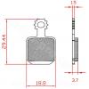 PLAQUETTE DE FREIN VELO BRENTA ORGANIQUE COMPATIBLE MAGURA CT 5 MTC5 MT5  MT7