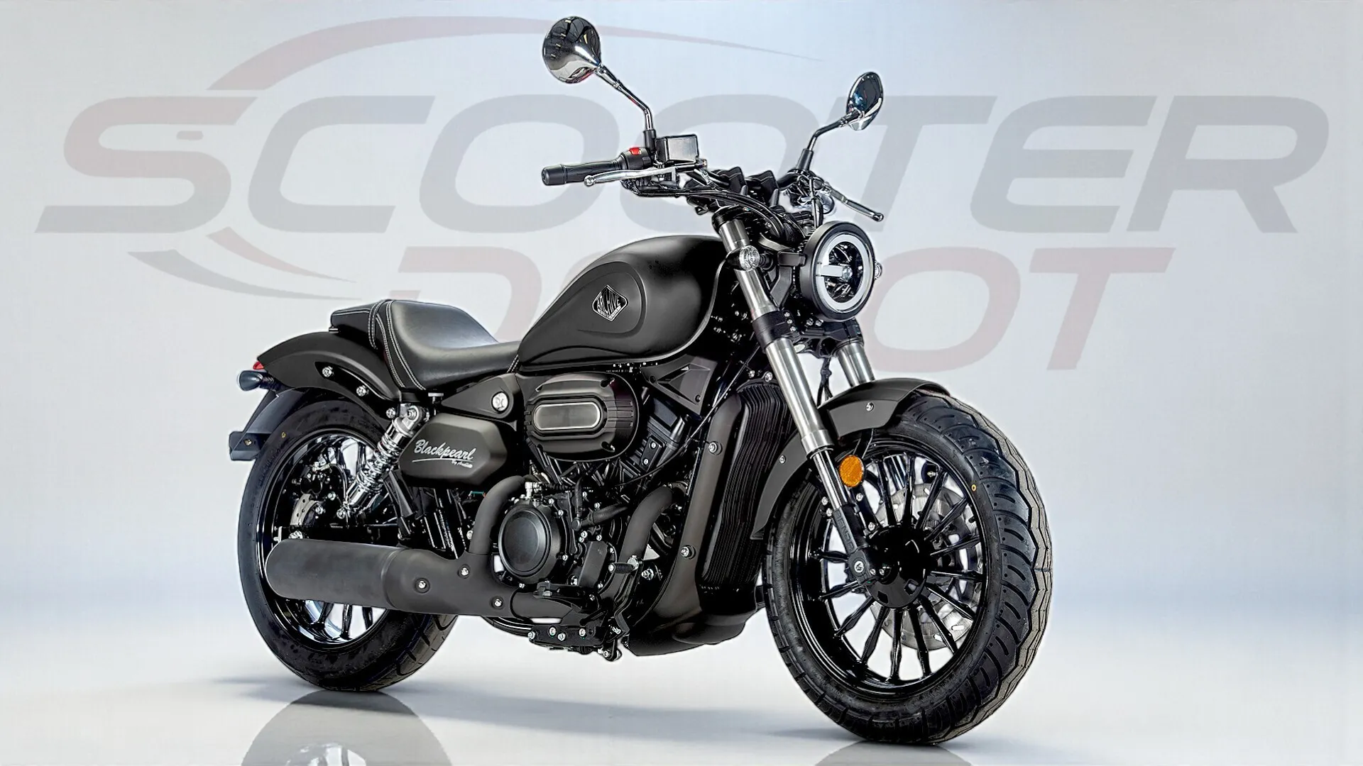 ARCHIVE BLACKPEARL 125 Noir Mat-Moto 125 néo-rétro élégante