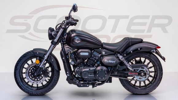 Moto 125cc ARCHIVE MOTORCYCLE BLACKPEARL noir mat – vue gauche