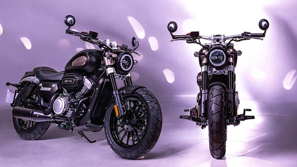 Moto 125cc BENDA AVENGERS noir mat – vue avant