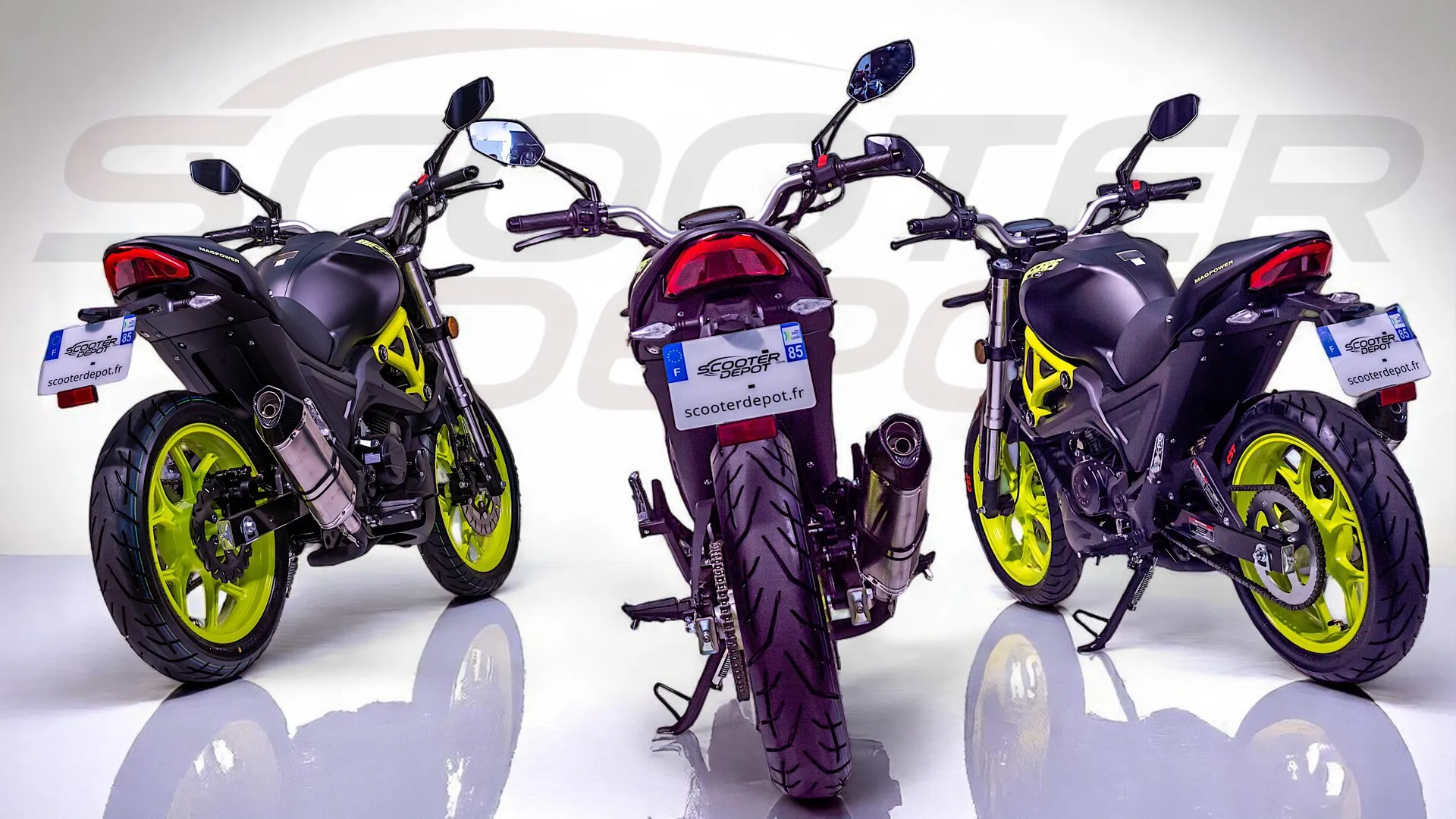 MAGPOWER 50cc BIGGERS NOIR MAT-La moto roadster dès 14 ans