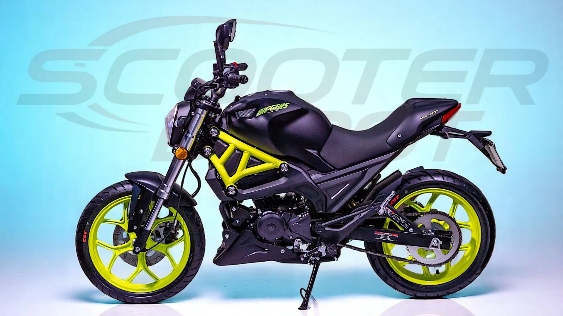 MAGPOWER 50cc BIGGERS NOIR MAT-La moto roadster dès 14 ans