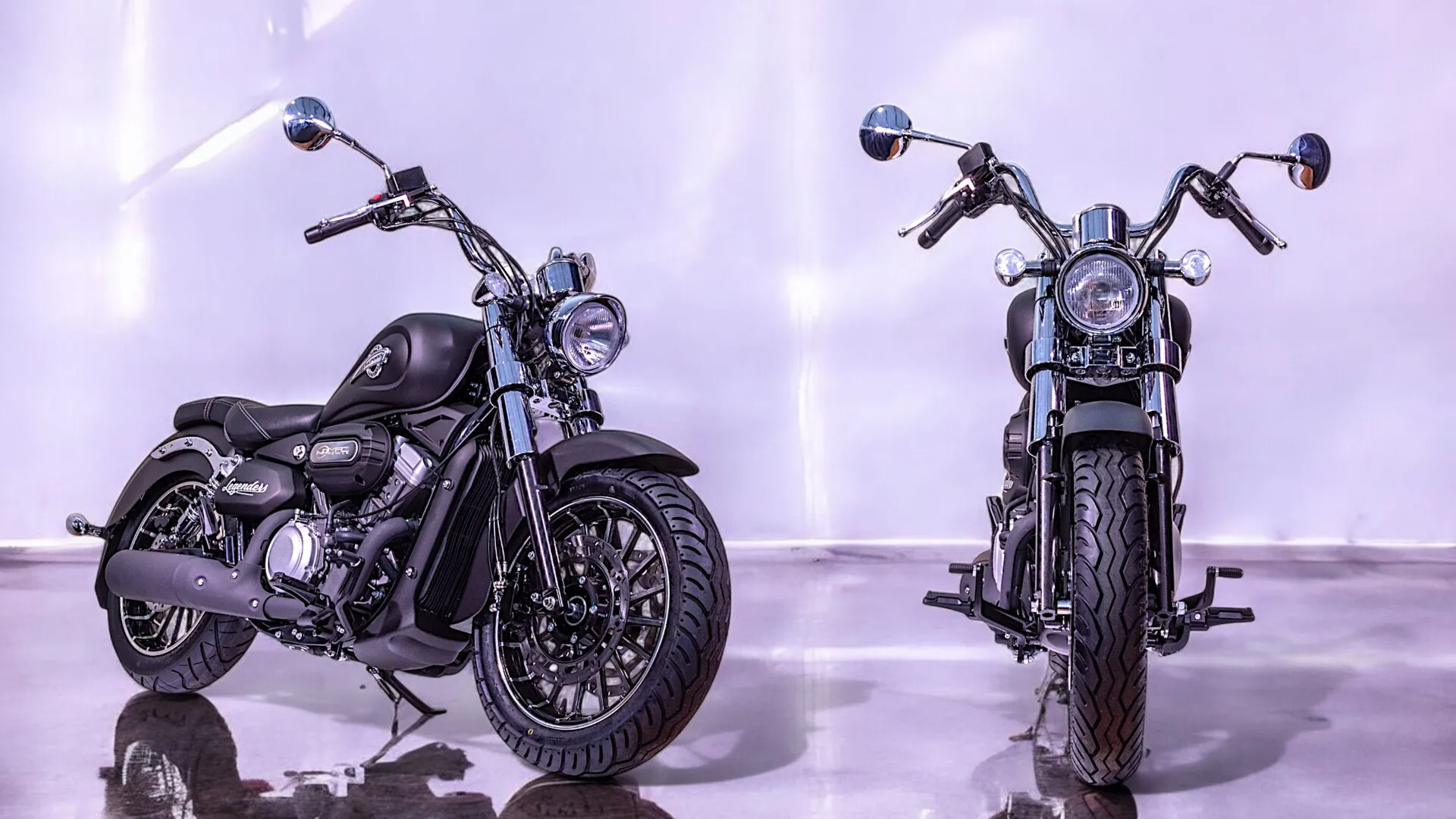 MAGPOWER 125CC LEGENDERS noir mat- moto 125cc custom vintage