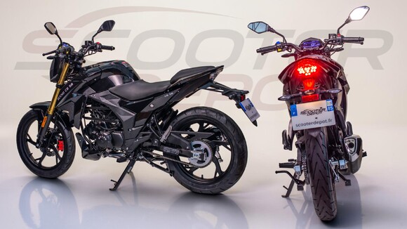 Moto 50cc ECCHO 50 CB Black 2027 – vue arriere