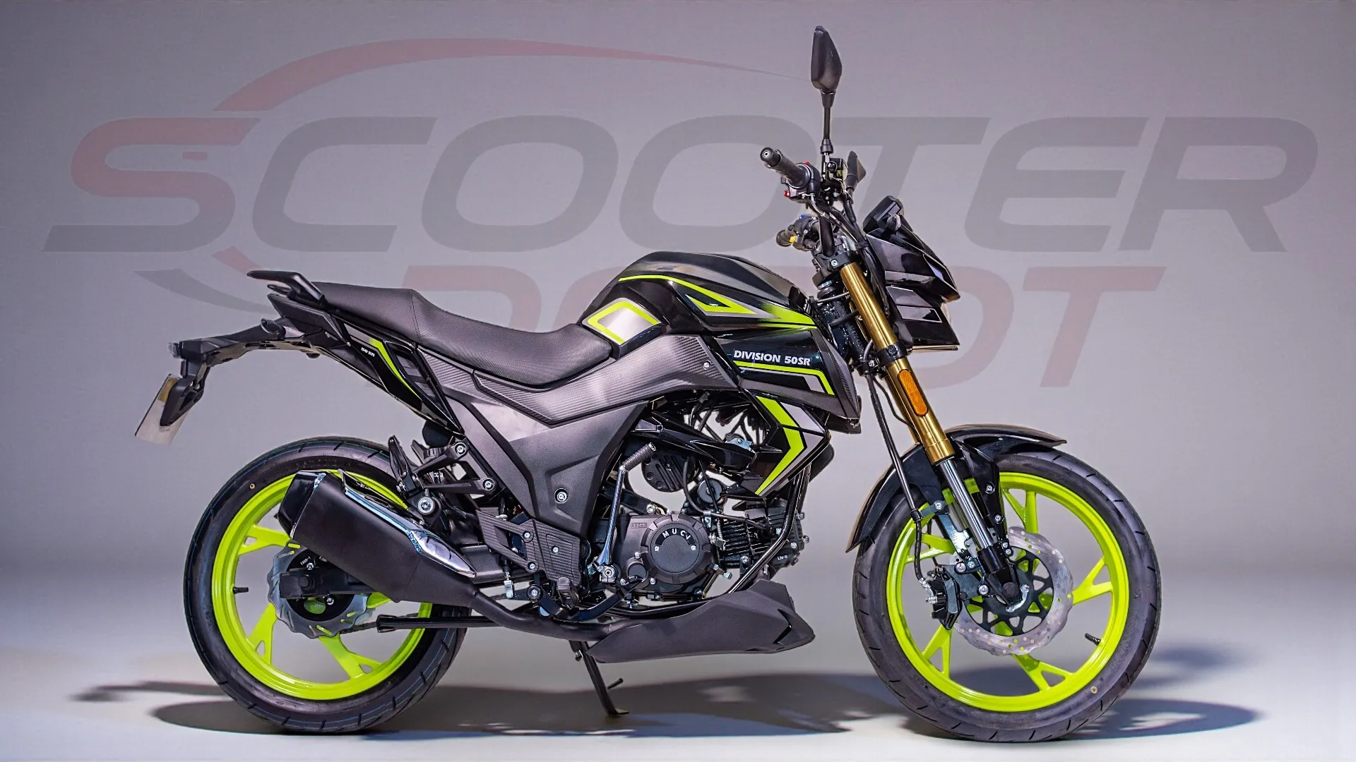 Moto 50cc ECCHO SR 50 2026 : Look MT & Jantes Jaune Fluo