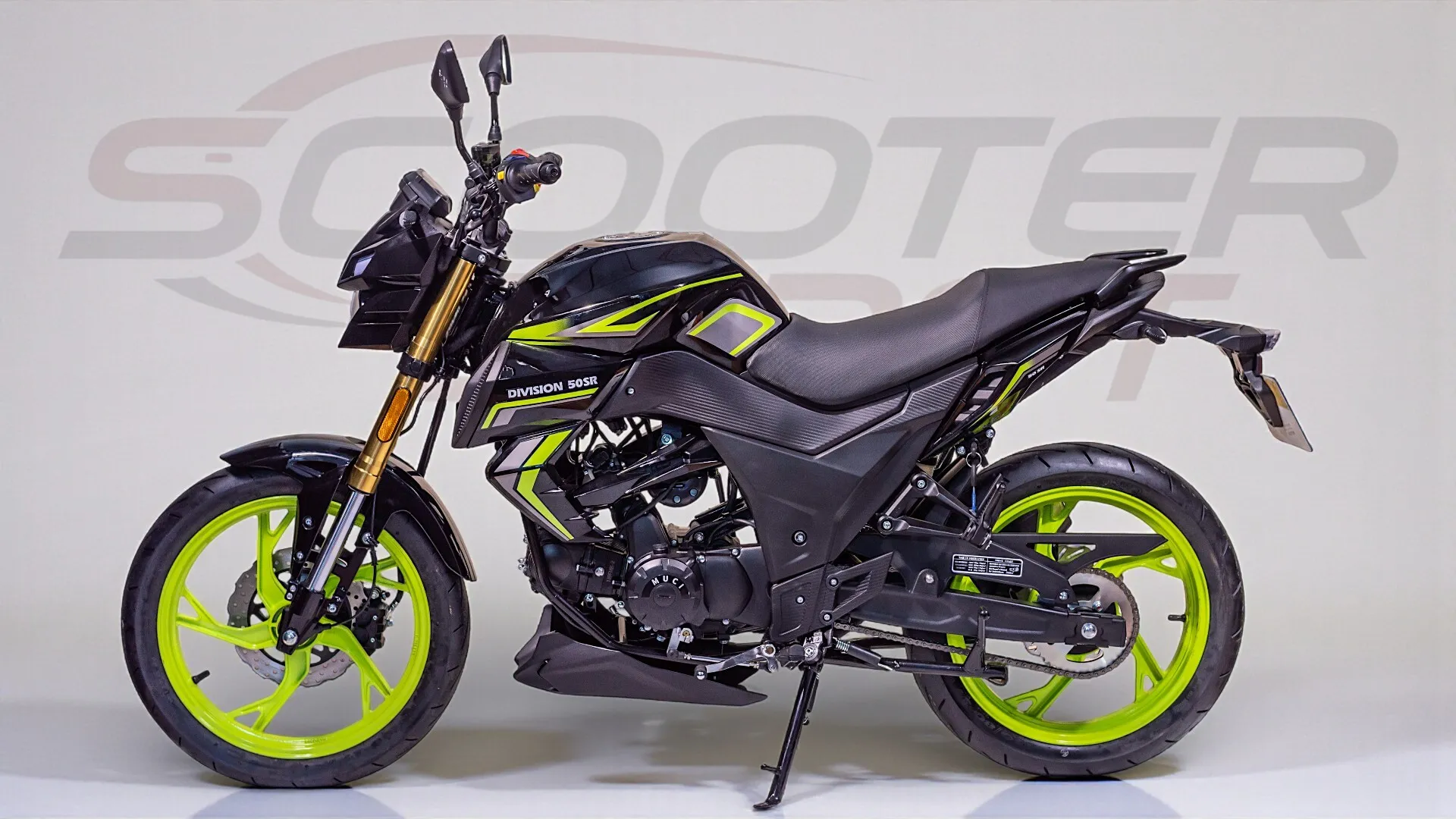 Moto 50cc ECCHO SR 50 2026 : Look MT & Jantes Jaune Fluo