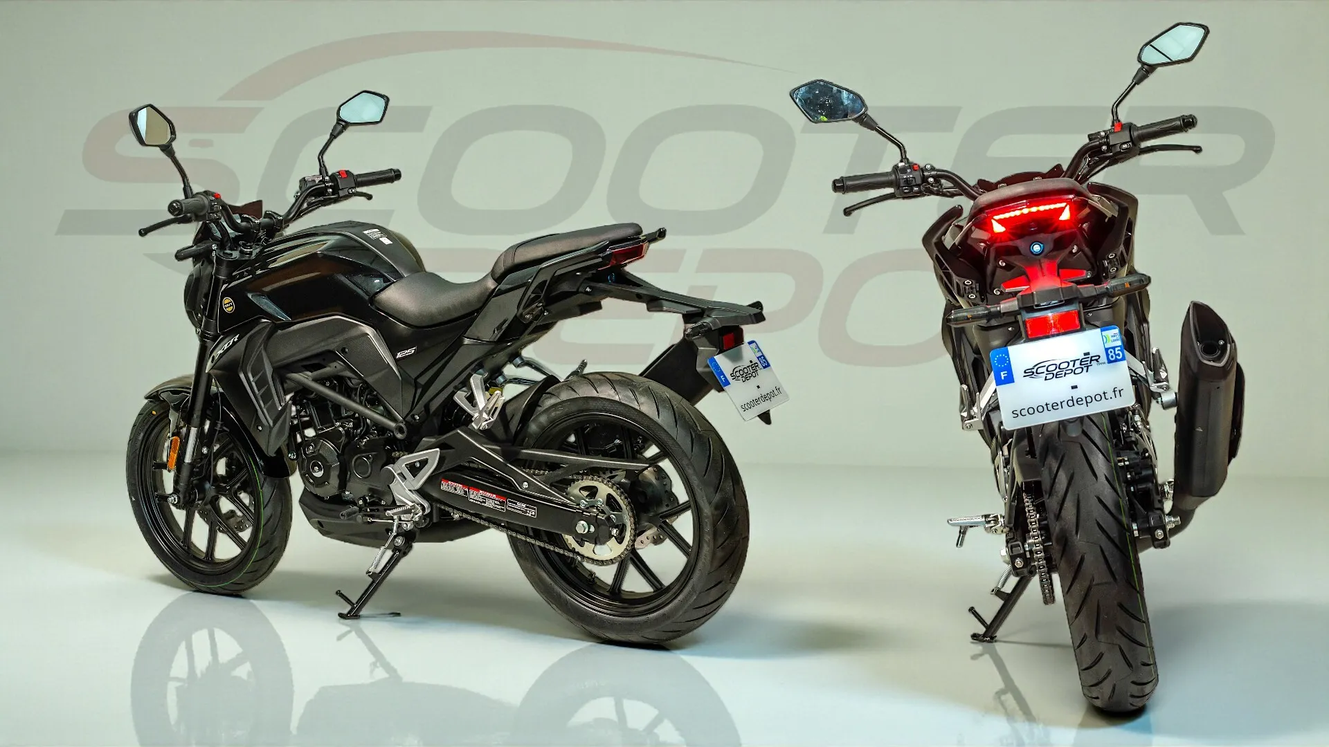 Moto 125cc TNT MOTOR XCR noire - Le roadster à tout faire