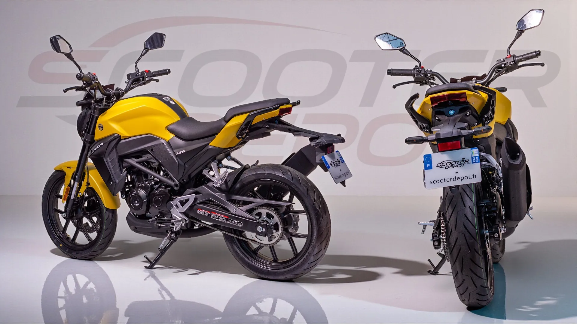 Moto 125cc TNT MOTOR XCR jaune-la moto nerveuse et sportive