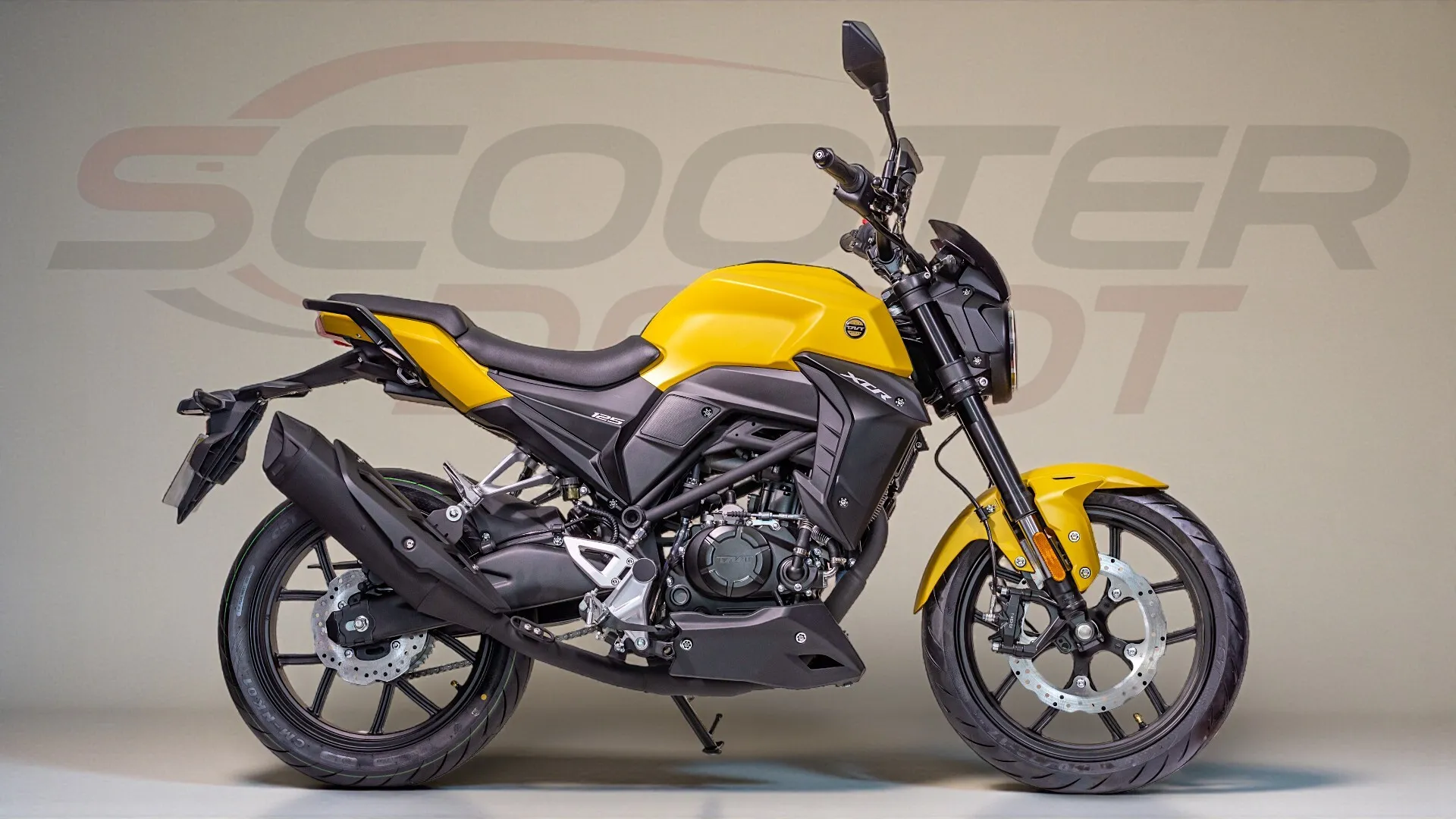 Moto 125cc TNT MOTOR XCR jaune-la moto nerveuse et sportive