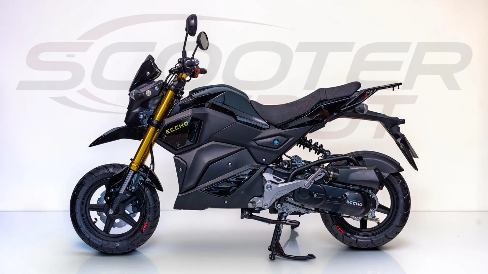 ECCHO STRIKE 50 Noire-Moto 50cc Automatique Compacte & Chic