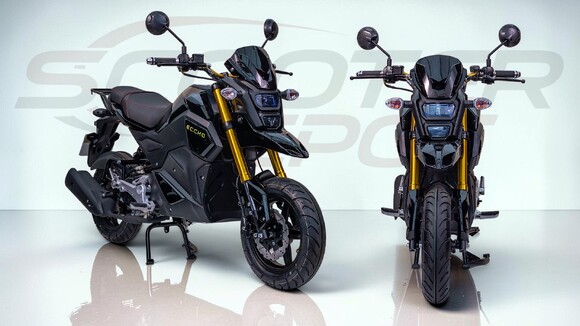 Moto 50cc automatique ECCHO STRIKE noire – vue avant