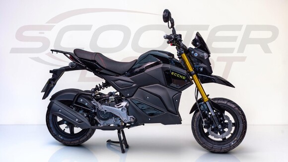 Moto 50cc automatique ECCHO STRIKE noire – vue droite