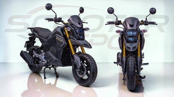 Moto 50cc automatique ECCHO STRIKE gris mat – vue avant