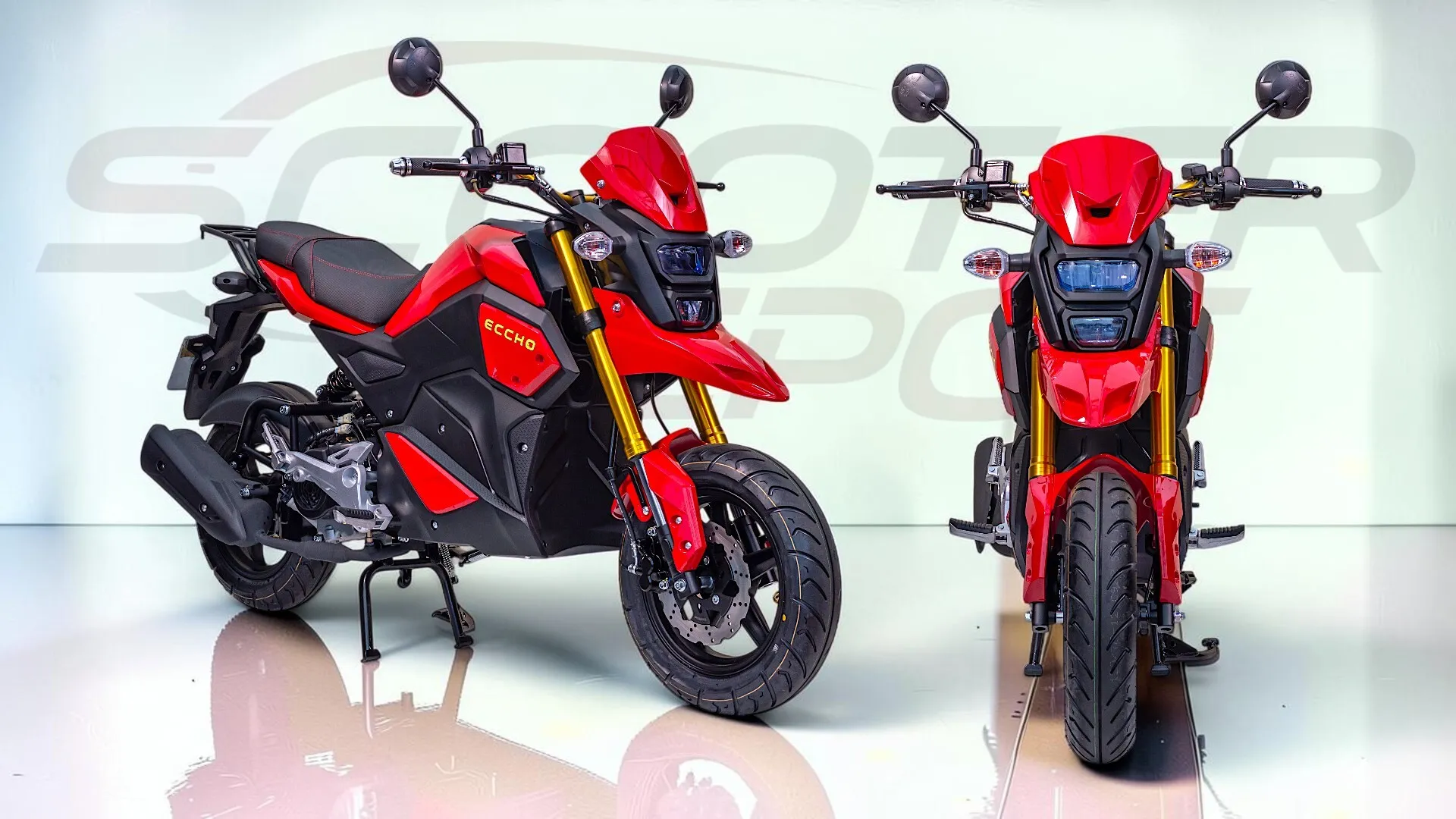 ECCHO STRIKE 50 rouge-Moto 50cc automatique compacte & pratique