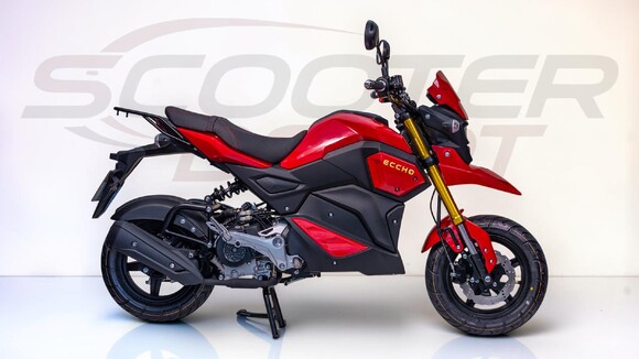 Moto 50cc automatique ECCHO STRIKE rouge – vue droite