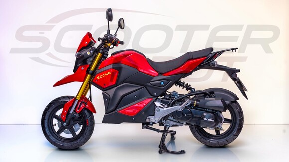 Moto 50cc automatique ECCHO STRIKE rouge – vue gauche