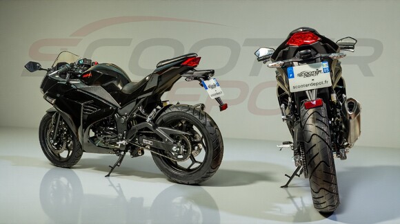 Moto 50cc YAMASAKI YM RS noire – vue arriere