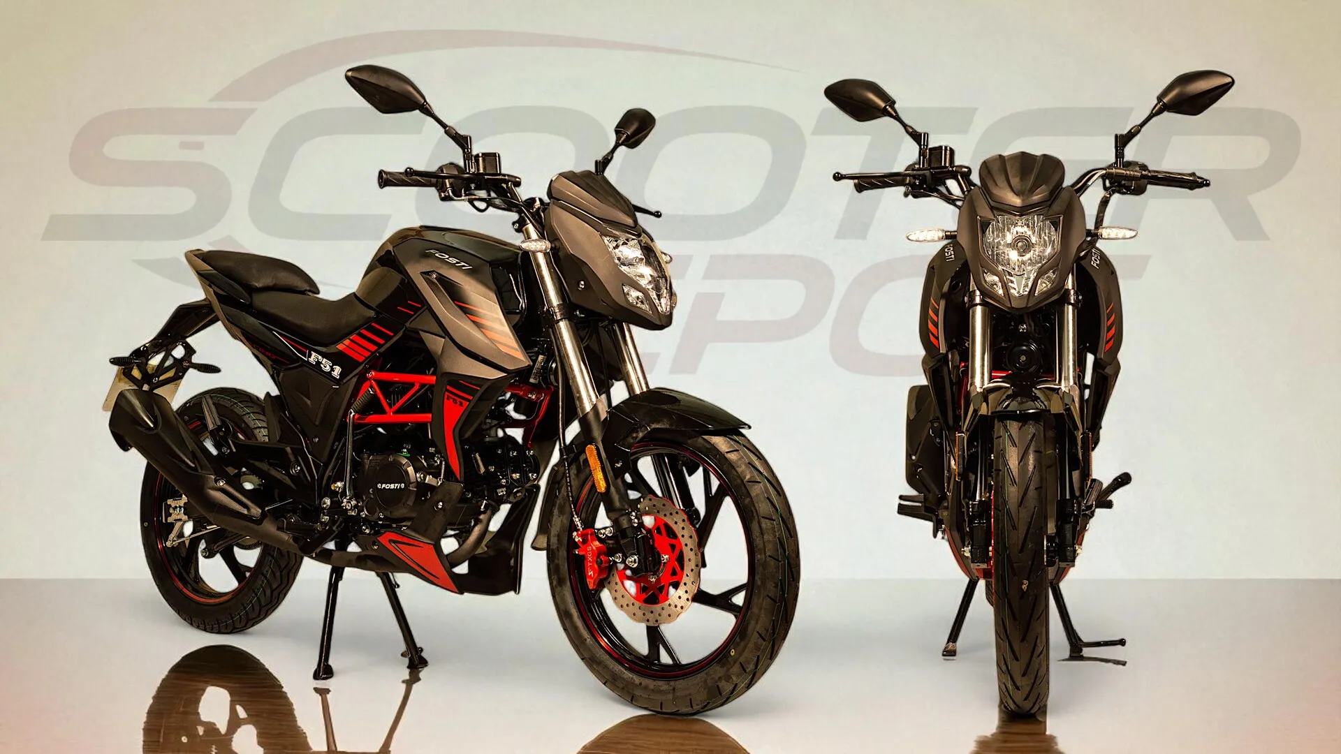 Moto FOSTI F51 50cc noire : moto 50 dès 14 ans au style racé