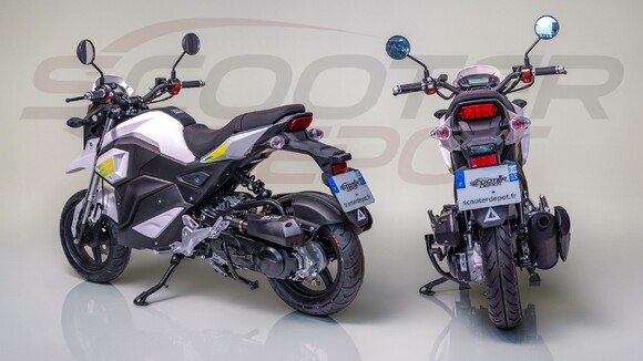 Moto 50cc hammer automatique noire – vue arriere