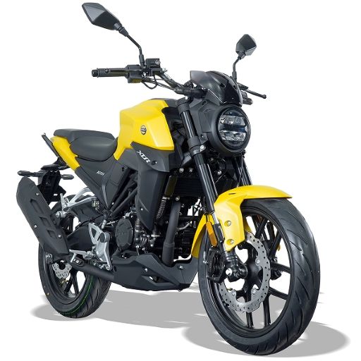 Moto 125cc TNT MOTOR XCR noire - Le roadster à tout faire-Jaune Mat-