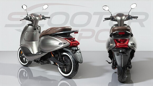 Scooter électrique LVNENG S6 gris – vue arriere