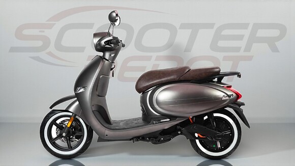 Scooter électrique LVNENG S6 gris – vue gauche