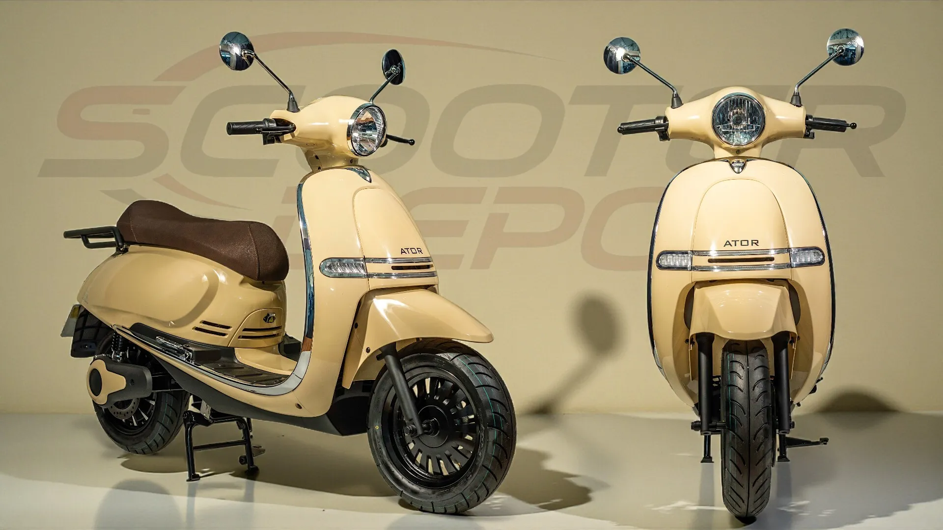 ATOR CITIO 3000 Beige – scooter électrique puissant en 50cc