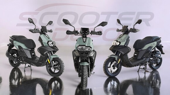 Scooter 50cc TNT MOTOR ESCAPE BAROUDEUR VERT SAUGE