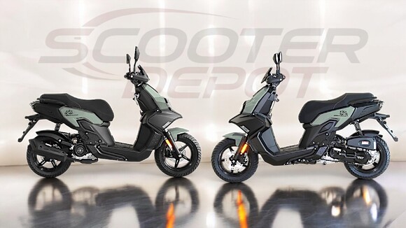 Scooter 50cc TNT MOTOR ESCAPE BAROUDEUR VERT SAUGE