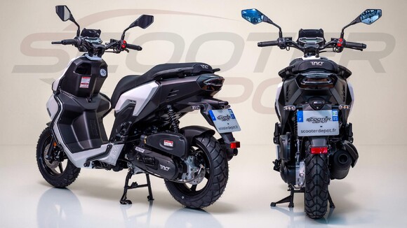 Scooter 50cc TNT MOTOR ESCAPE blanc – vue arrriere