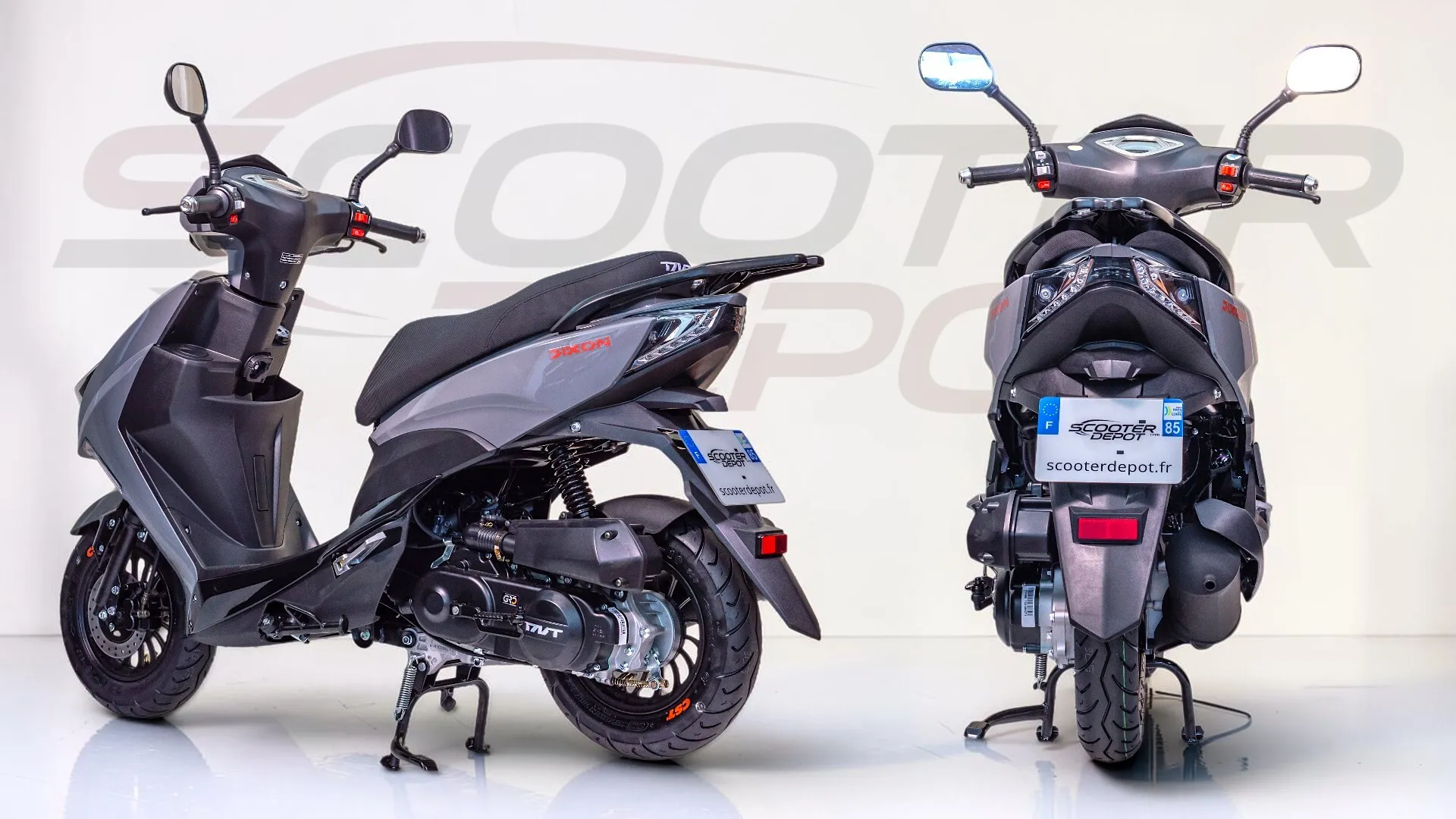 TNT Dixon Gris Nardo 2026 : Scooter 50cc Connecté Euro 5+