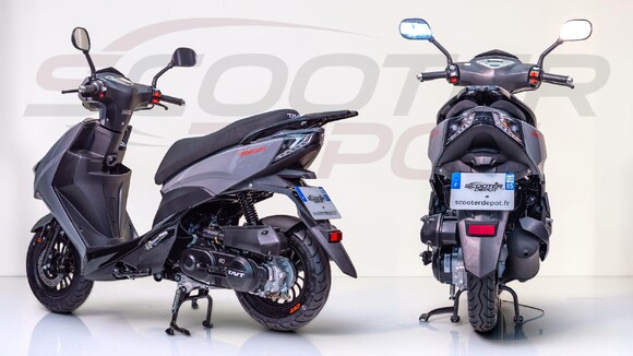 Scooter 50cc TNT MOTOR DIXON 10 pouces gris nardo – vue arriere