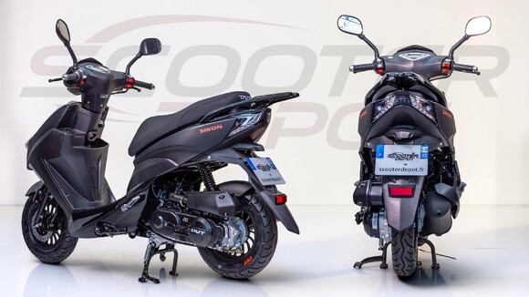 Scooter 50cc TNT MOTOR DIXON 10 pouces noir 2026 – vue arriere