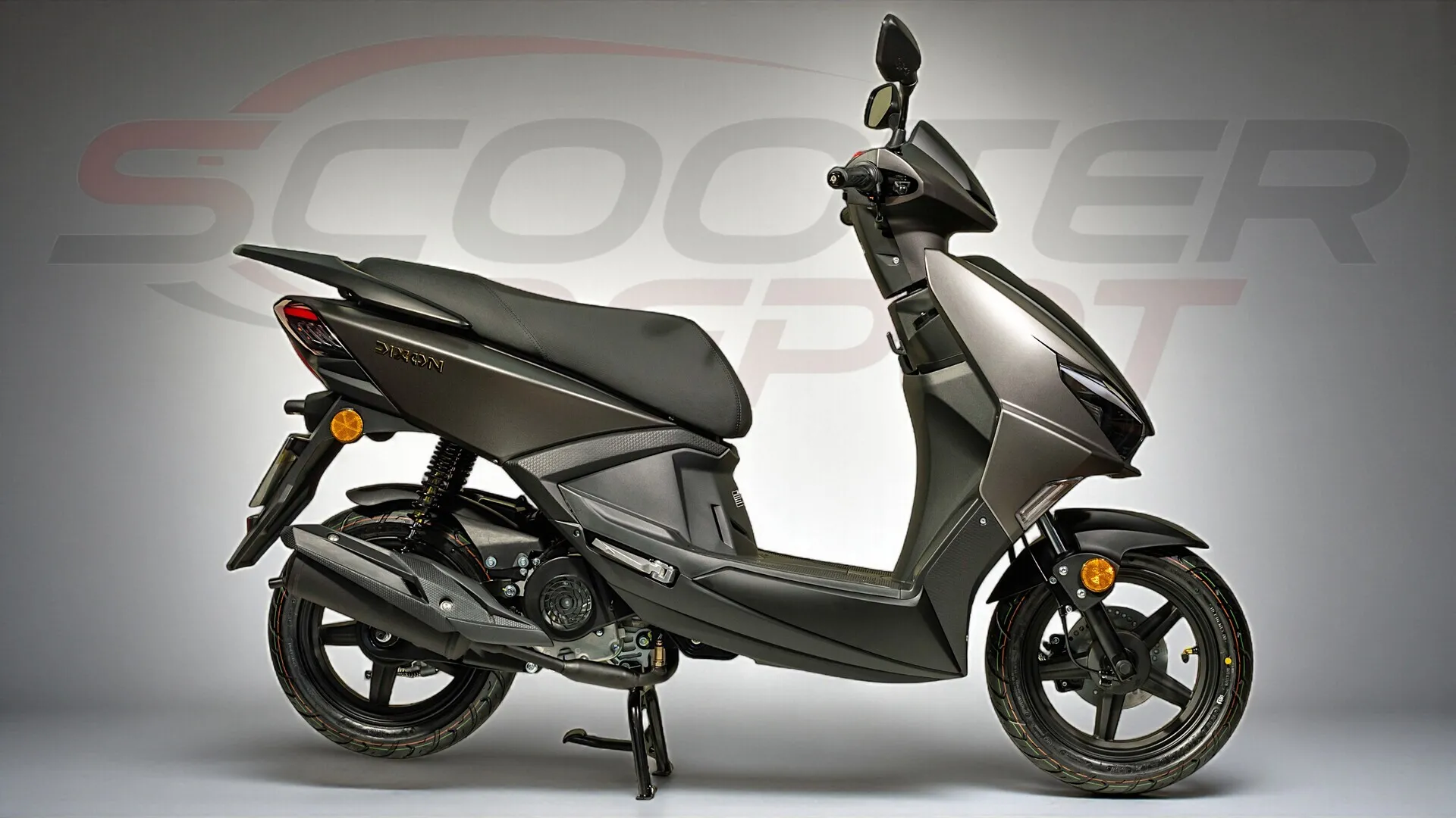 TNT DIXON 12 pouces Gris Mat-Scooter 50cc élégant et moderne