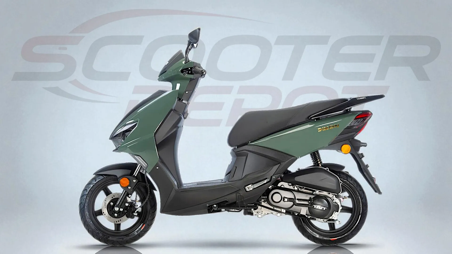 TNT DIXON 12 pouces Vert Kaki-Scooter 50cc stylé dès 14 ans