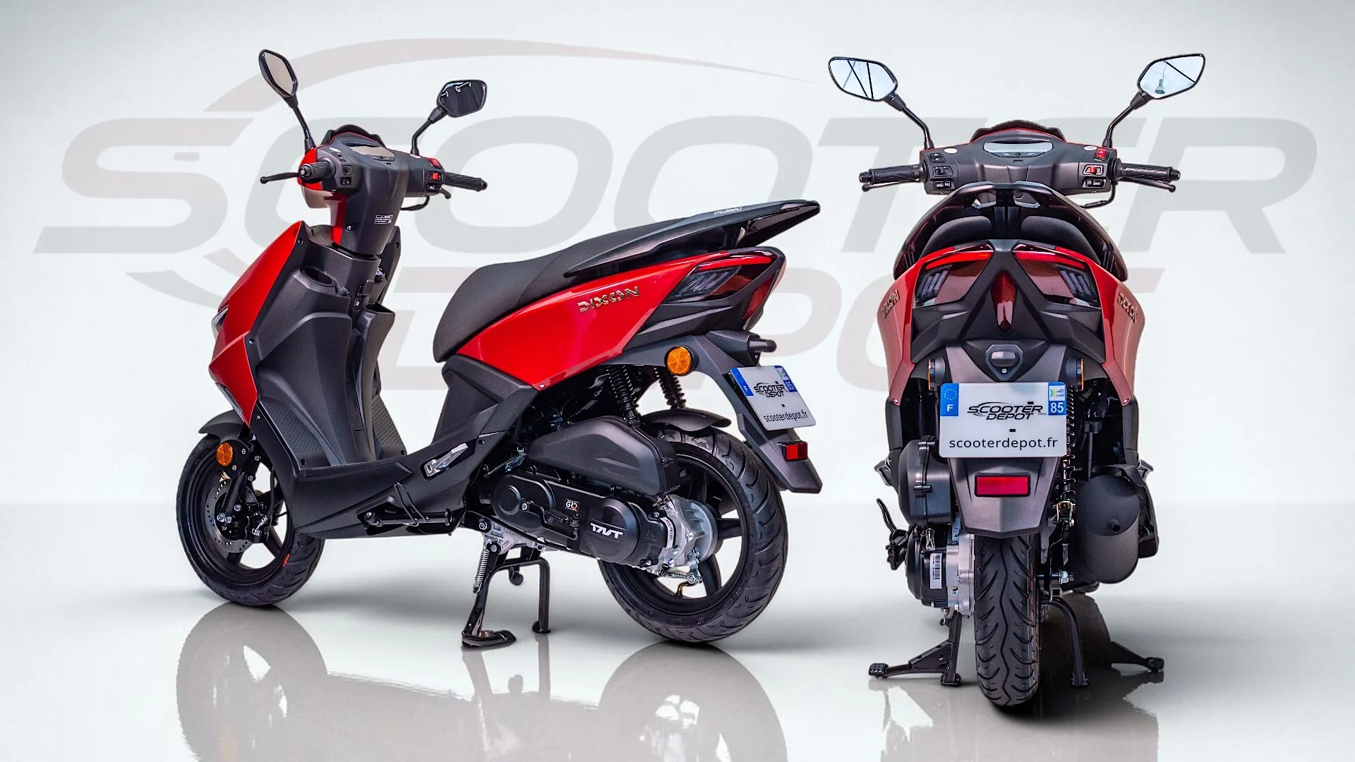 TNT DIXON 12 pouces Rouge - le scooter 50cc urbain sportif