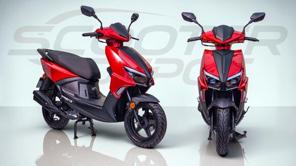 Scooter 50cc TNT MOTOR DIXON 12 pouces rouge – vue avant