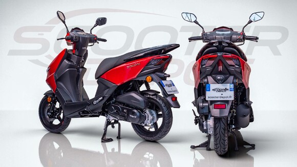 Scooter 50cc TNT MOTOR DIXON 12 pouces rouge – vue arriere