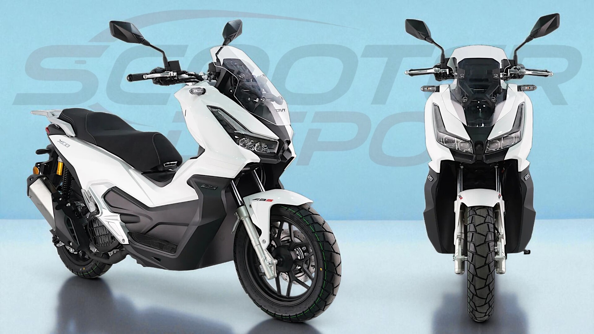 TNT XCO 125 Blanc - Maxi Scooter Urbain classe et Stylé