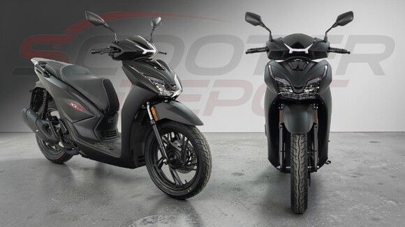 le scooter 125 TNT MOTOR XCS noir mat – vue avant