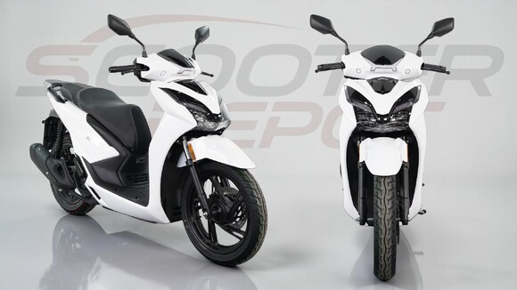 le scooter 125 TNT MOTOR XCS BLANC – vue avant
